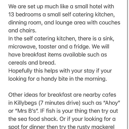 Haven Sea View At The Blue Haven Bed & Breakfast Donegal Town